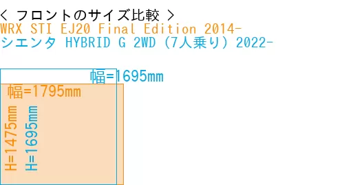 #WRX STI EJ20 Final Edition 2014- + シエンタ HYBRID G 2WD（7人乗り）2022-